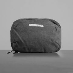 Graue Kabeltasche mit weißem Logo "SCHIEBEL"
